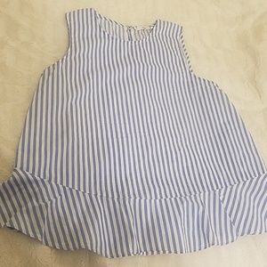 Mango Striped Peplum Tank
